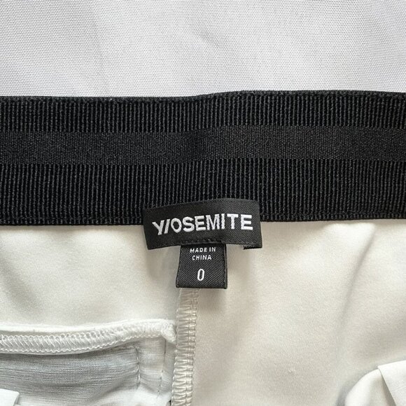 Y/OSEMITE JAMES PERSE WHITE BLACK WAIST LOW RISE STRAIGHT CROPPED LEG PANTS - 0 - Picture 6 of 10